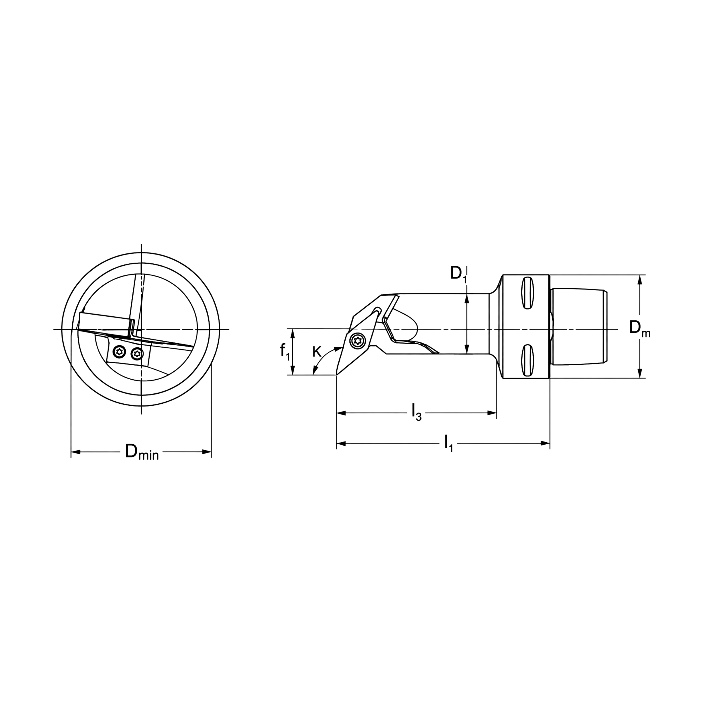Capto C6 SVQBL 107,5° HP Sol İç Çap Torna Kateri (Bora Barı)
