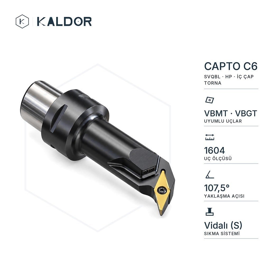 Capto C6 SVQBL 107,5° HP Sol İç Çap Torna Kateri (Bora Barı)