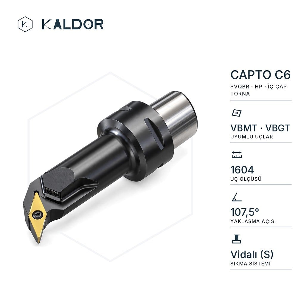 Capto C6 SVQBR 107,5° HP Sağ İç Çap Torna Kateri (Bora Barı)