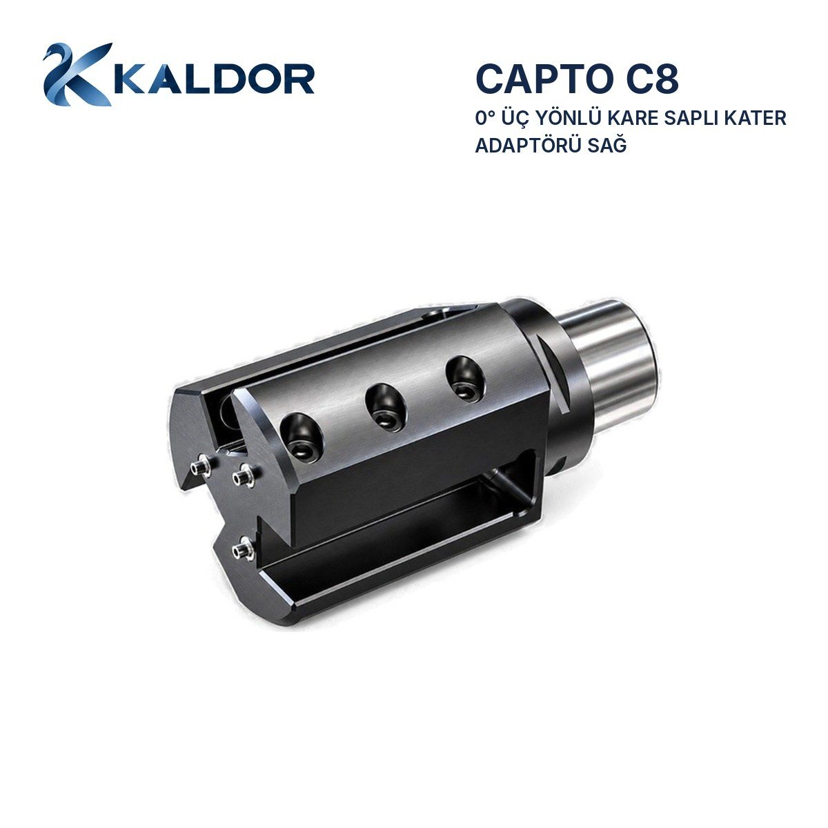 Capto C8 0° Üç Yönlü Kare Saplı Kater Adaptörü Sağ
