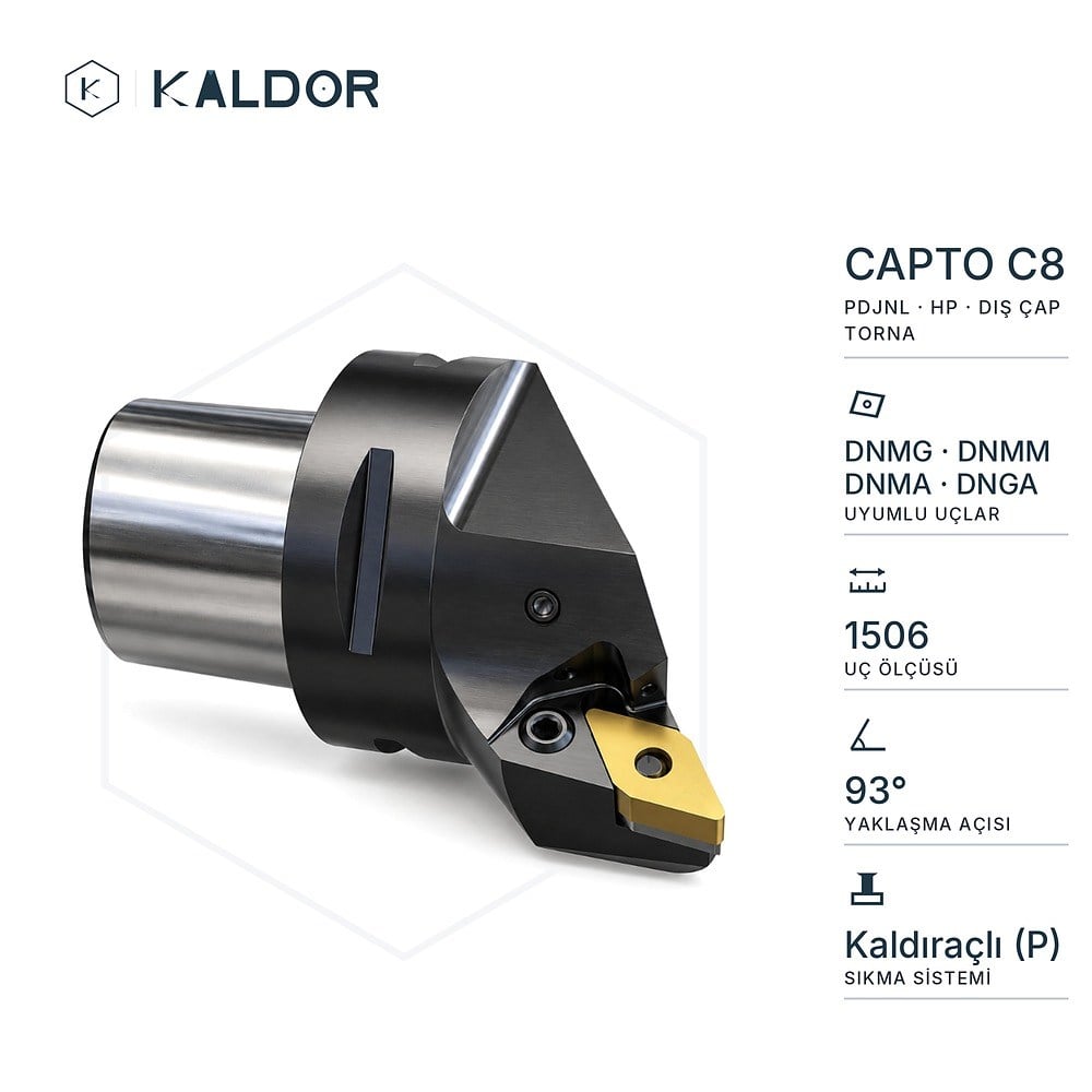 Capto C8 PDJNL 93° HP Sol Dış Çap Torna Kateri
