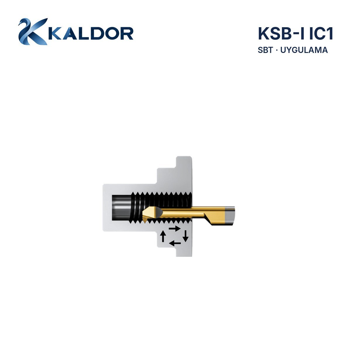 KSB-I IC1 İçten Soğutmalı İç Diş Tornalama Takımı (Küçük Çap, 60°)