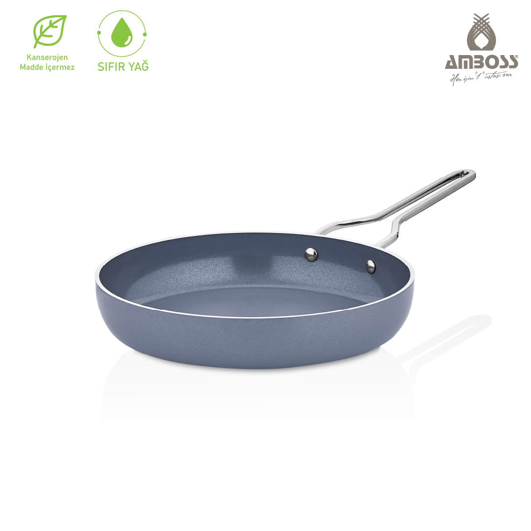 AMBOSS SERA NOVA YANMAZ YAPIŞMAZ SERAMİK TAVA 24 CM GRİ