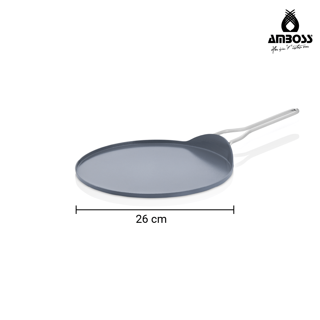 AMBOSS SERA NOVA YANMAZ YAPIŞMAZ SERAMİK KREP TAVASI 26 CM GRİ 