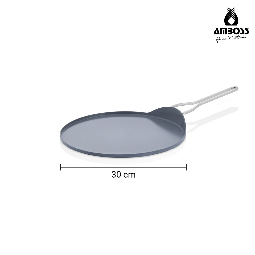 AMBOSS SERA NOVA YANMAZ YAPIŞMAZ SERAMİK KREP TAVASI 30 CM GRİ