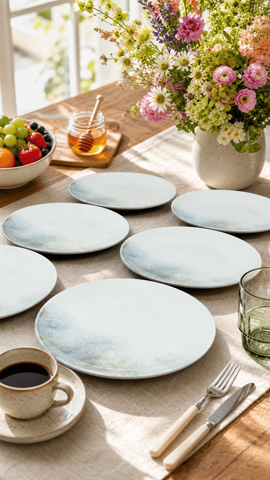 KÜTAHYA PORSELEN 25 CM SERVİS TABAĞI  (6 ADET)