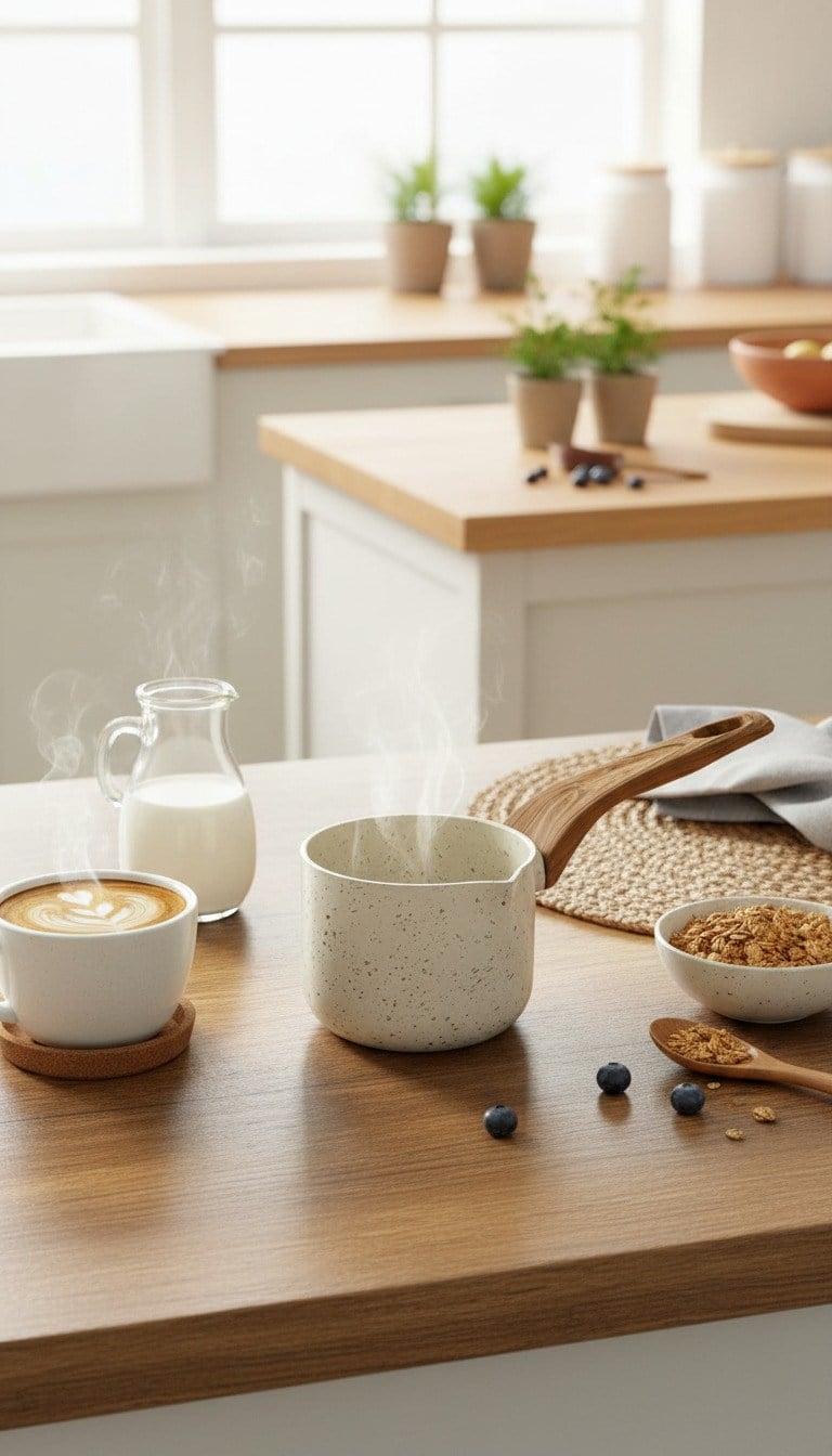 POLOCHEF 12 CM AHŞAP SAPLI SÜTLÜK