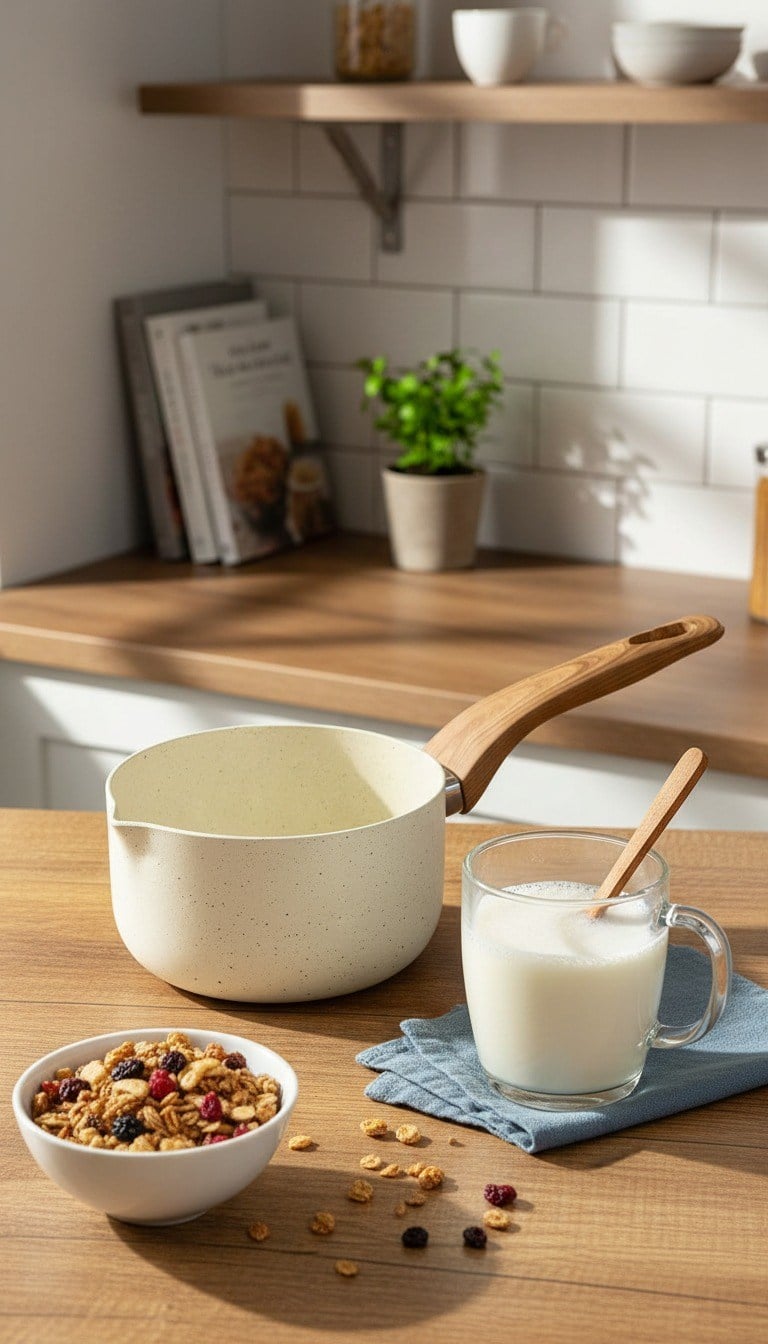 POLOCHEF 16 CM AHŞAP SAPLI SÜTLÜK