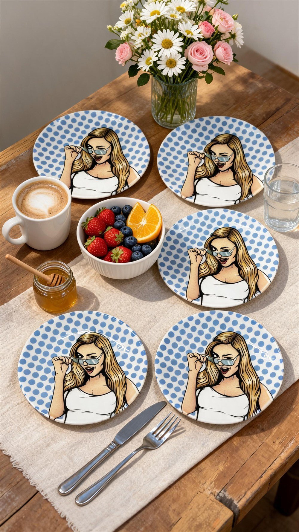 PREMİUM PORSELEN 21CM TATLI TABAĞI  (6 ADET)