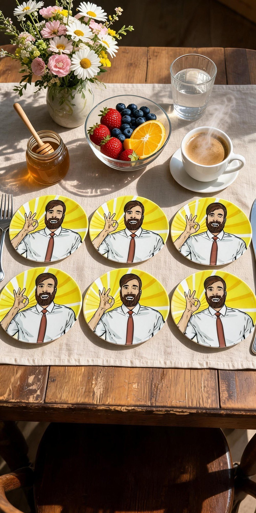 PREMİUM PORSELEN 21CM TATLI TABAĞI  (6 ADET)
