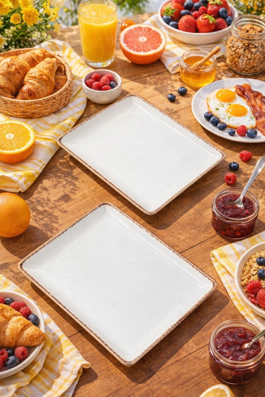 PREMİUM PORSELEN 23x17 CM SUNUM TABAĞI (2 ADET)