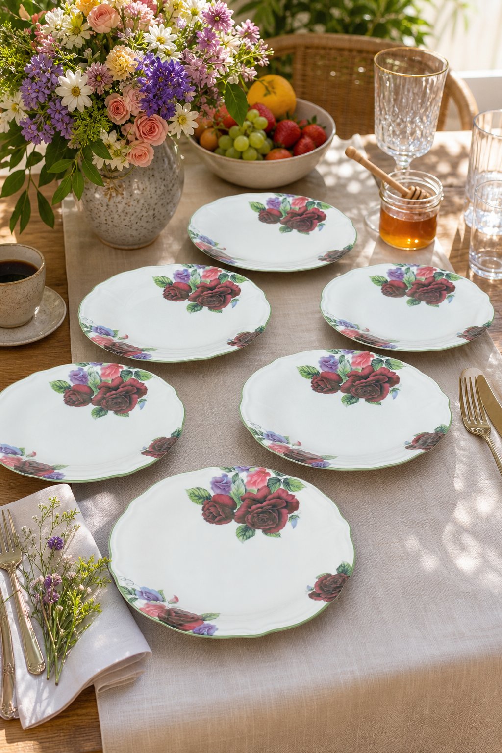 PREMİUM PORSELEN 25CM SERVİS TABAĞI  (6 ADET)