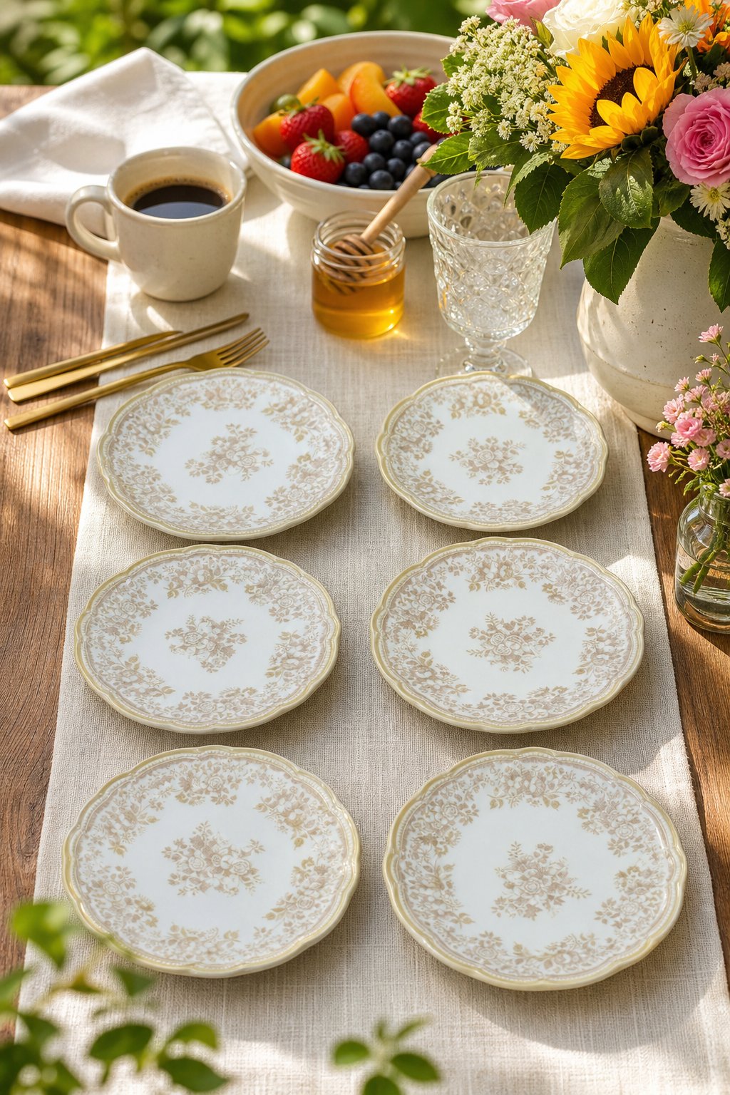 PREMİUM PORSELEN 25CM SERVİS TABAĞI  (6 ADET)