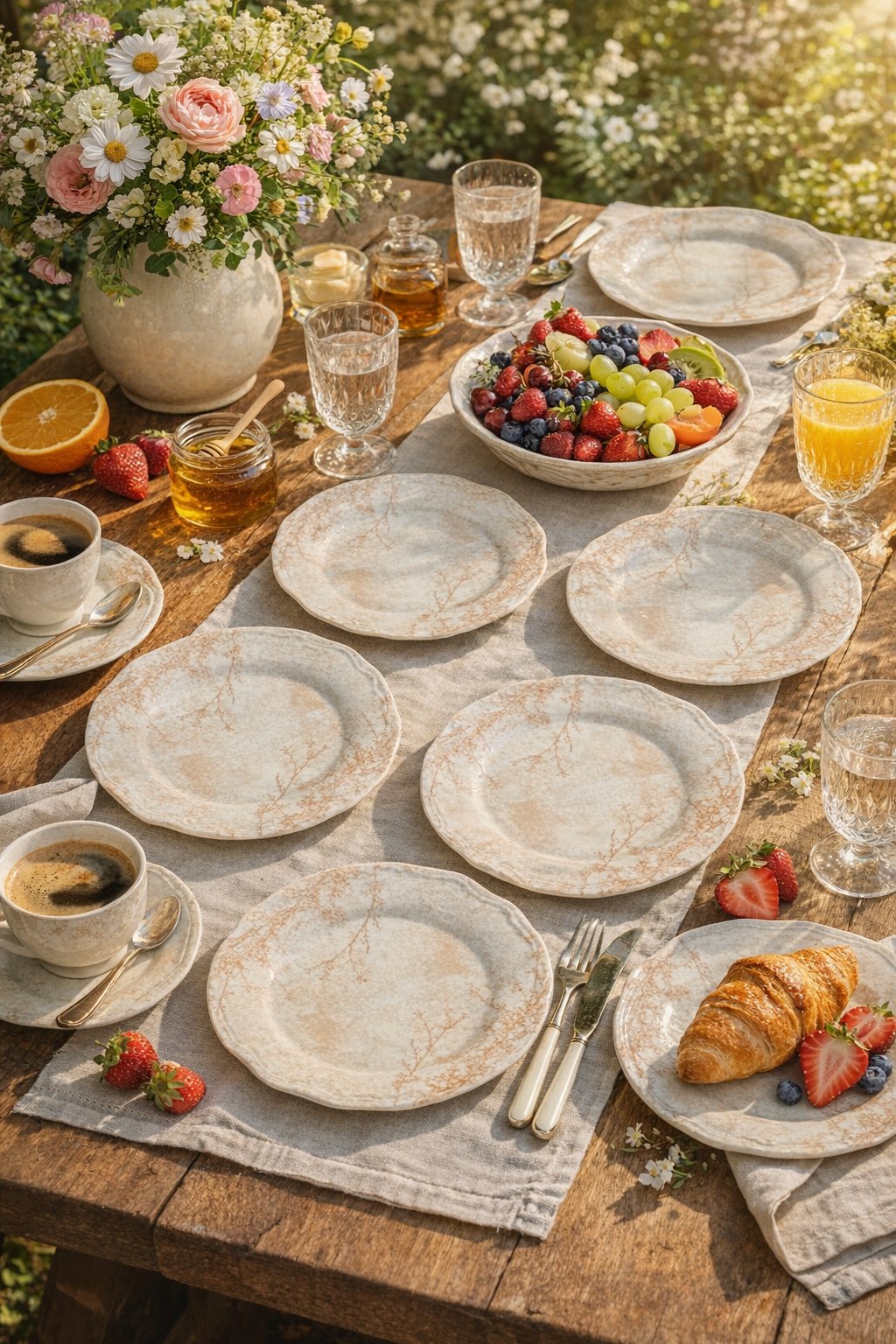 PREMİUM PORSELEN 25CM SERVİS TABAĞI  (6 ADET)
