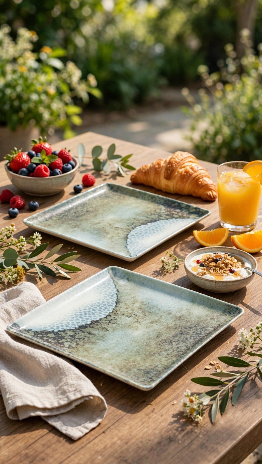 PREMİUM PORSELEN 27x27 CM SUNUM TABAĞI (2 ADET)