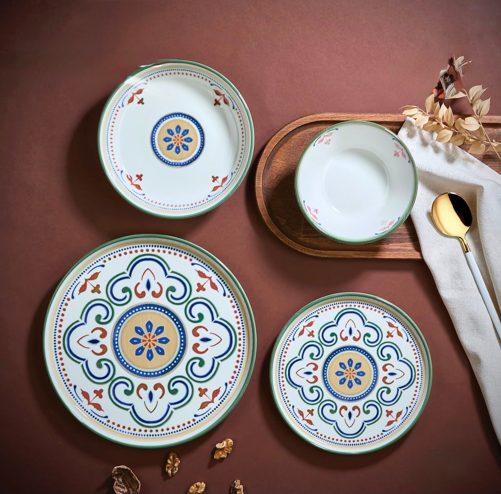 PREMİUM PORSELEN 6 KİŞİLİK 24 PARÇA YEMEK TAKIMI 