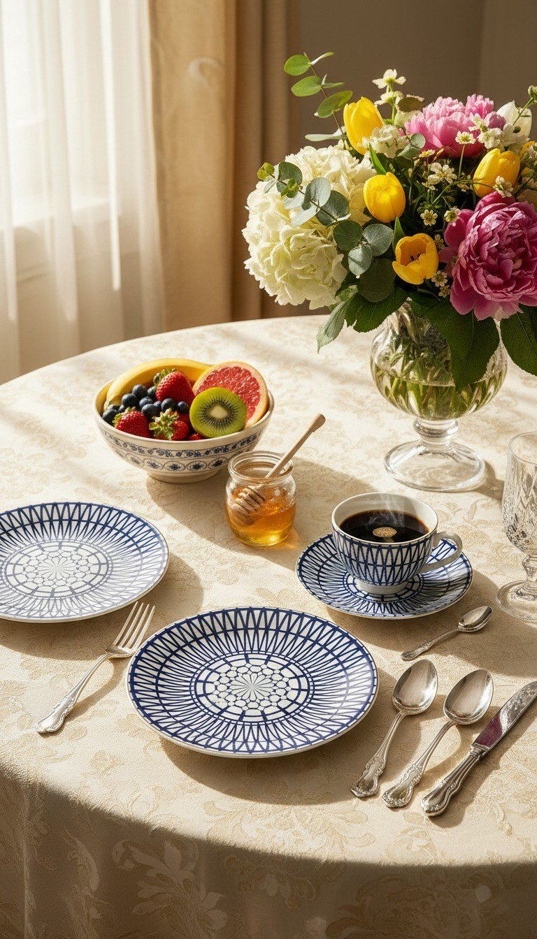 Premium Porselen 6'lı 20 Cm Pasta Seti