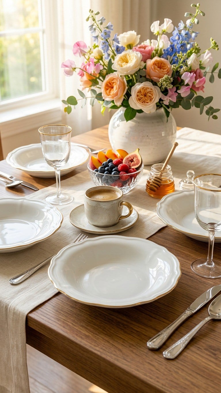 Premium Porselen Gold Yaldızlı 21 cm 6'lı Yemek Tabağı