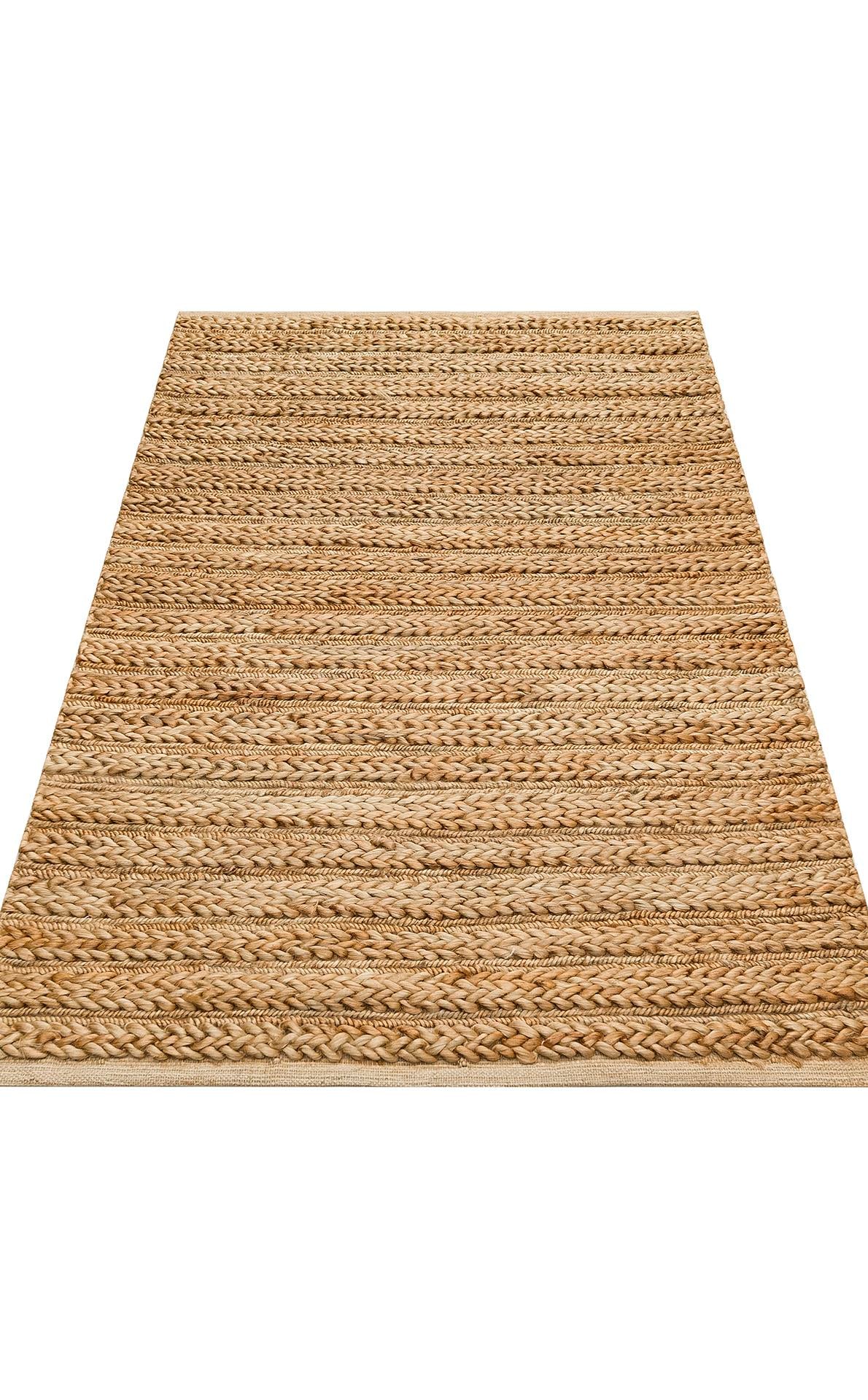 El Dokuma Naturel Jüt Hasır Halı