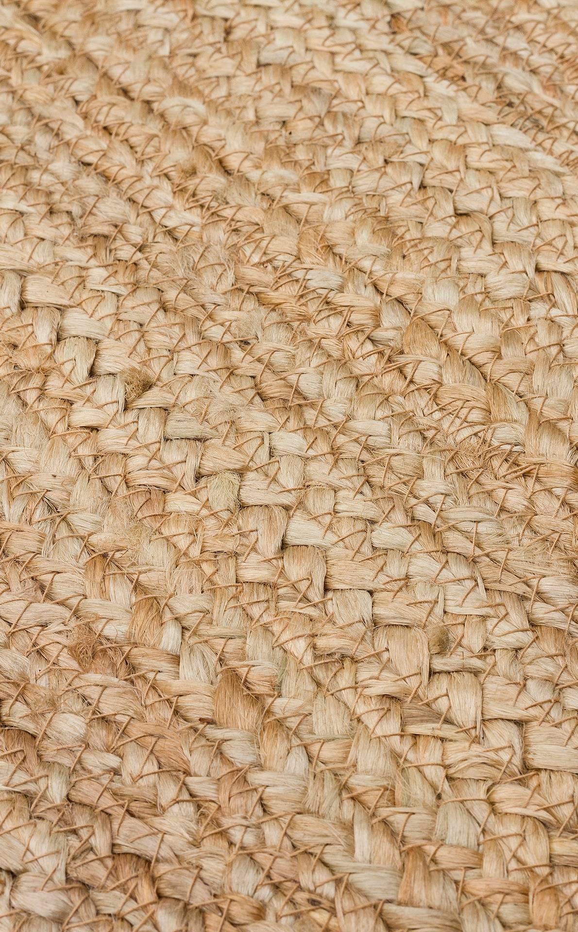 El Dokuma Naturel Jüt Hasır Halı