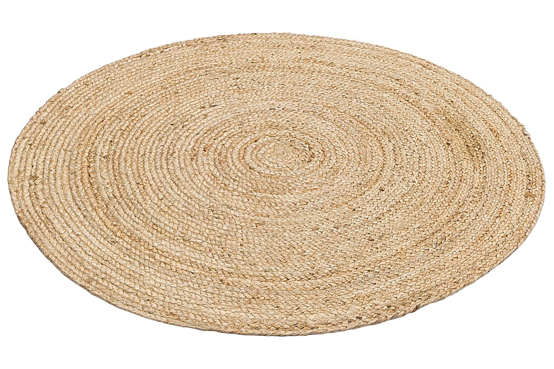 El Dokuma Naturel Jüt Hasır Halı