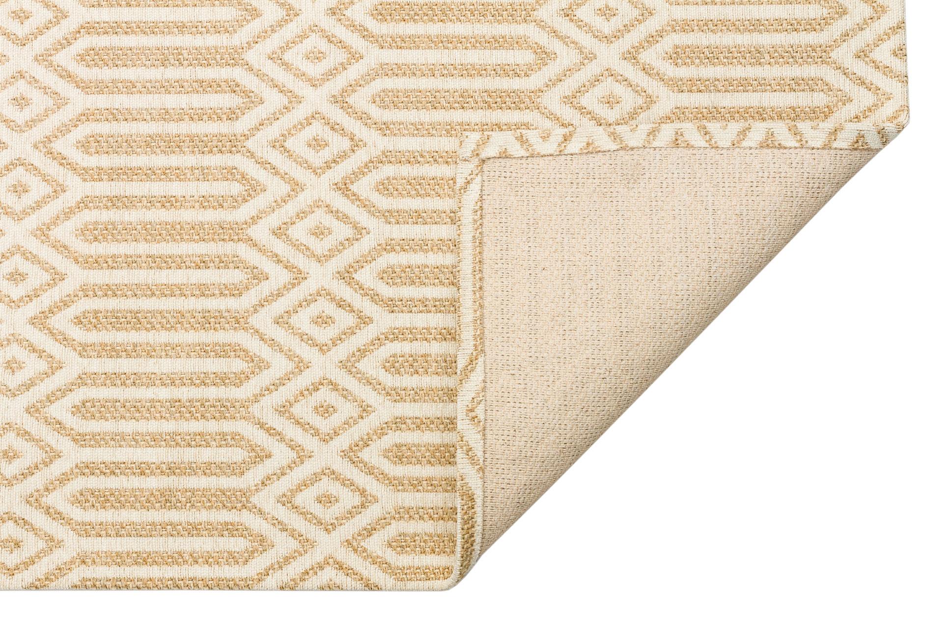 Hasır Görünümlü Kaymaz Renkli Dokuma Modern Kilim