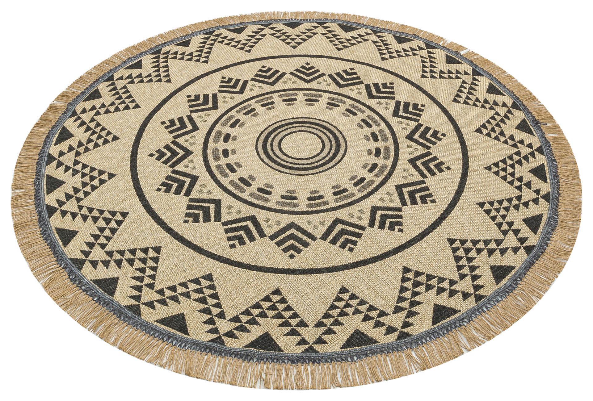 Hasır Görünümlü Kaymaz Renkli Dokuma Modern Kilim