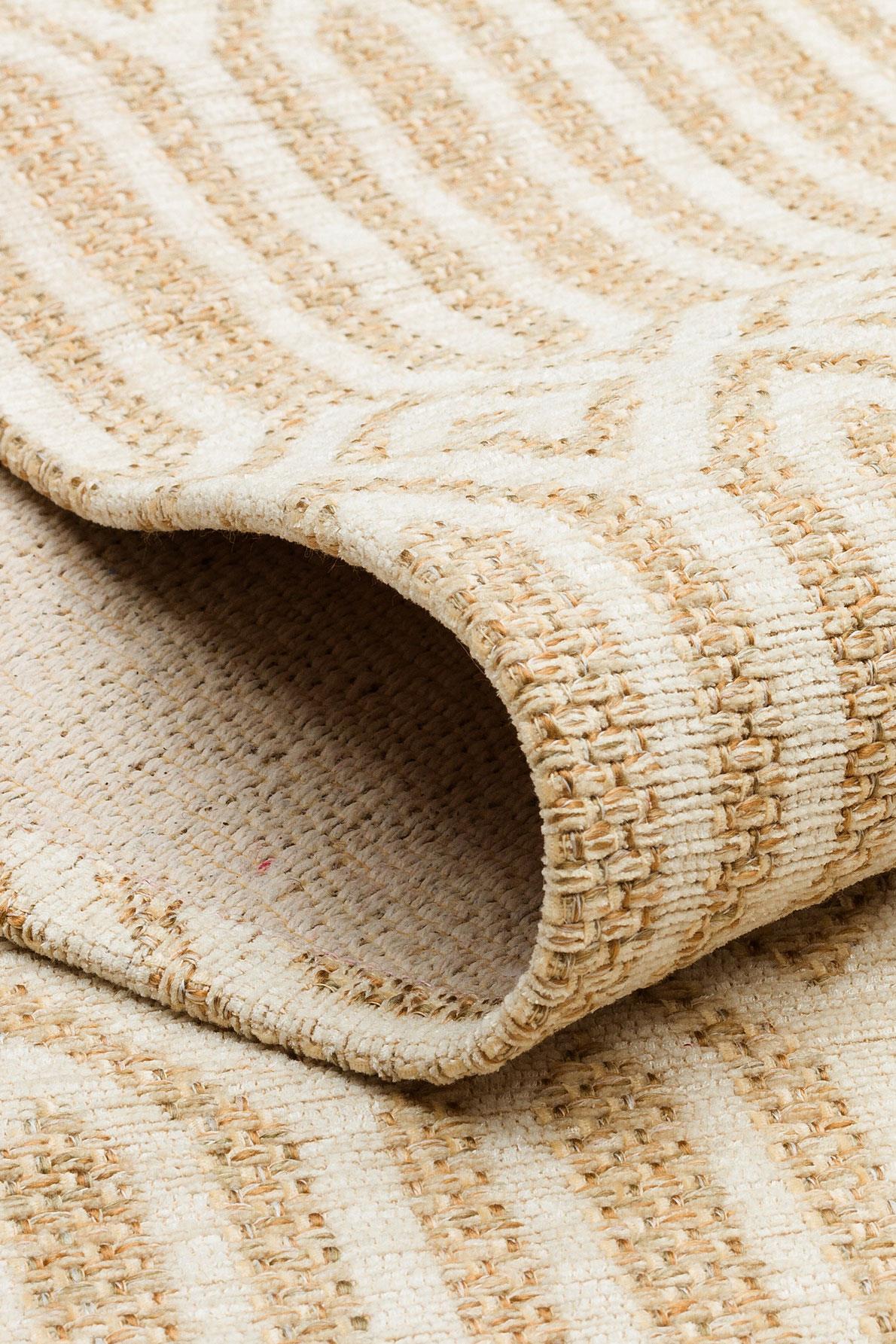 Hasır Görünümlü Kaymaz Renkli Dokuma Modern Kilim
