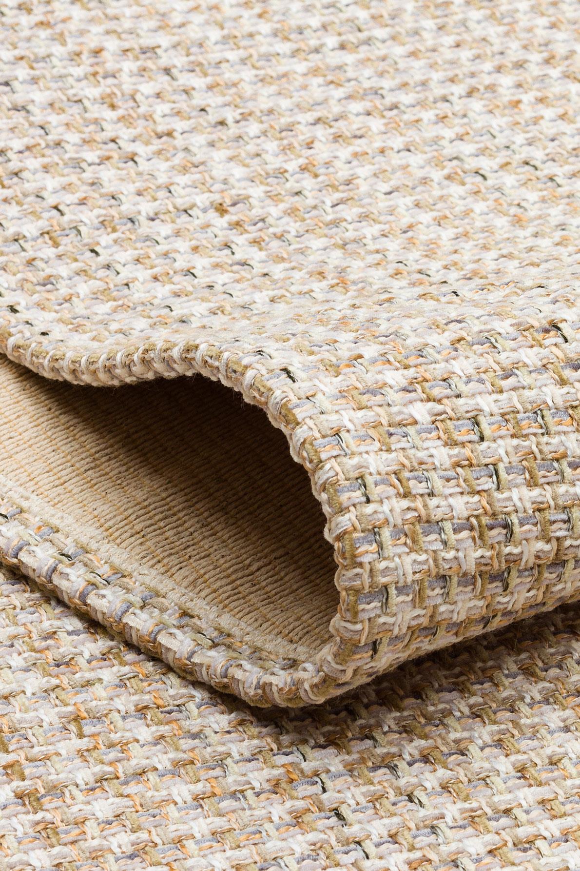 Hasır Görünümlü Kaymaz Renkli Dokuma Modern Kilim