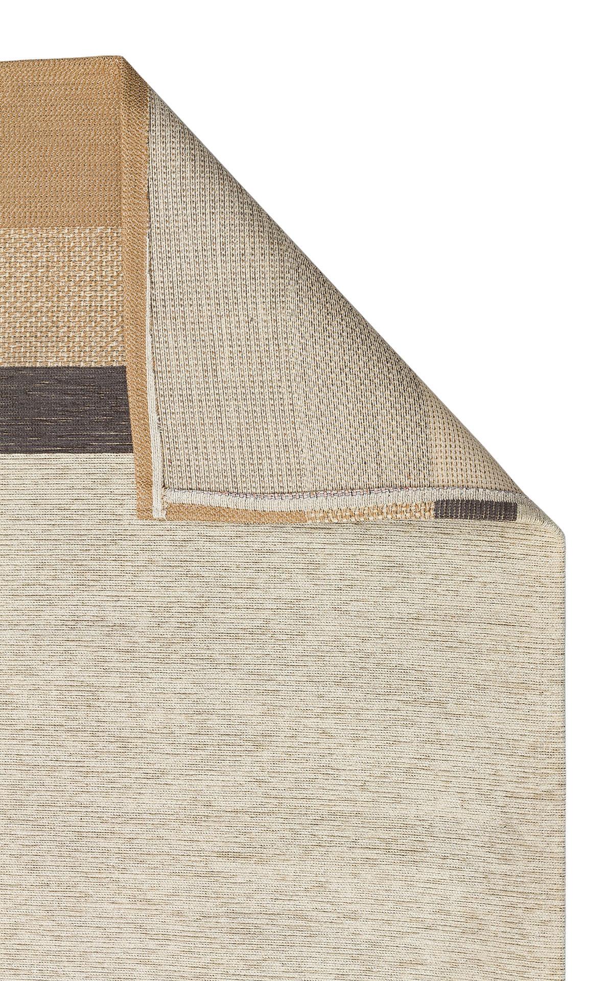 Hasır Görünümlü Kaymaz Renkli Dokuma Modern Kilim