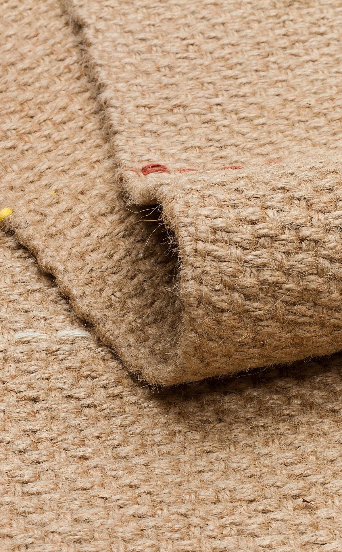 Jüt ve Pamuk ile Üretilen Çift Taraflı Modern Kilim