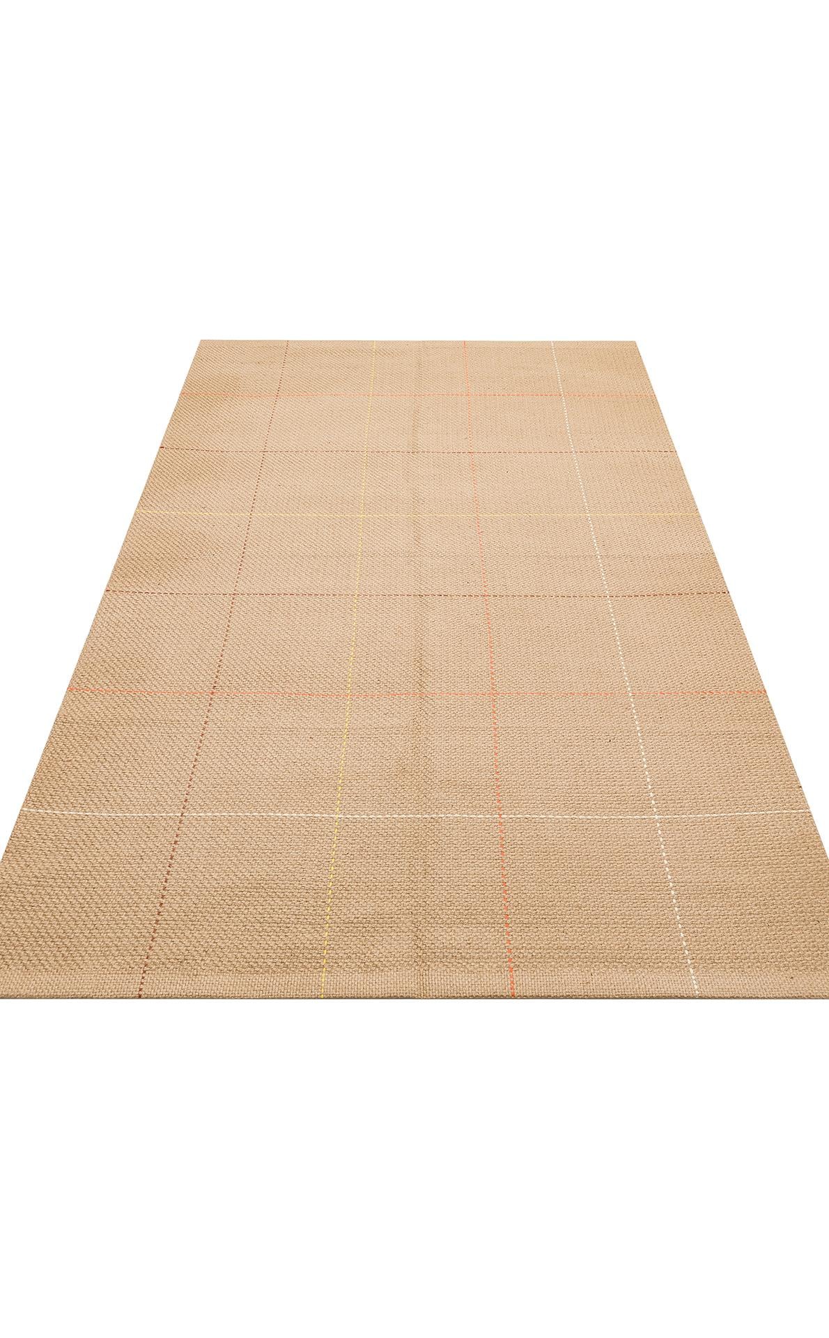 Jüt ve Pamuk ile Üretilen Çift Taraflı Modern Kilim