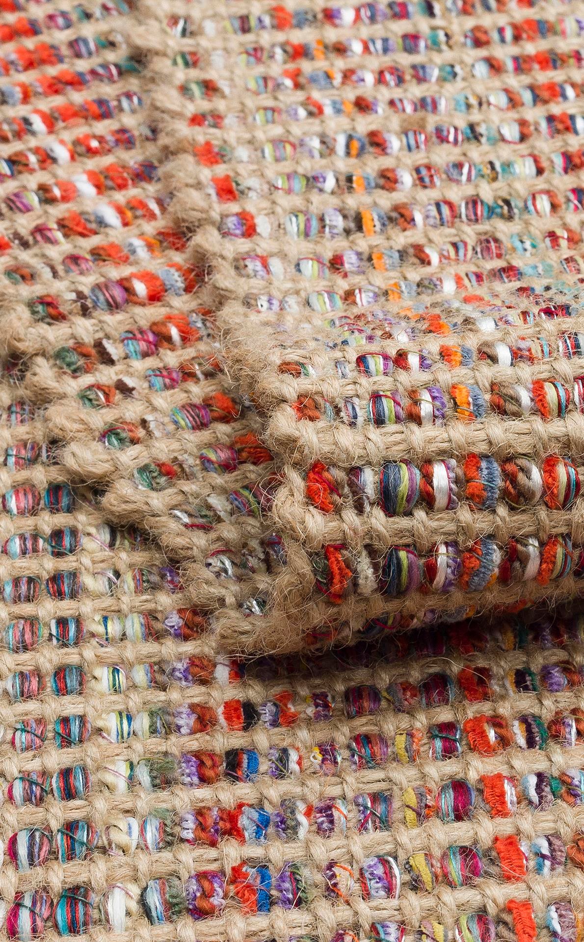 Jüt ve Polyester ile Üretilen Çift Taraflı Modern Kilim