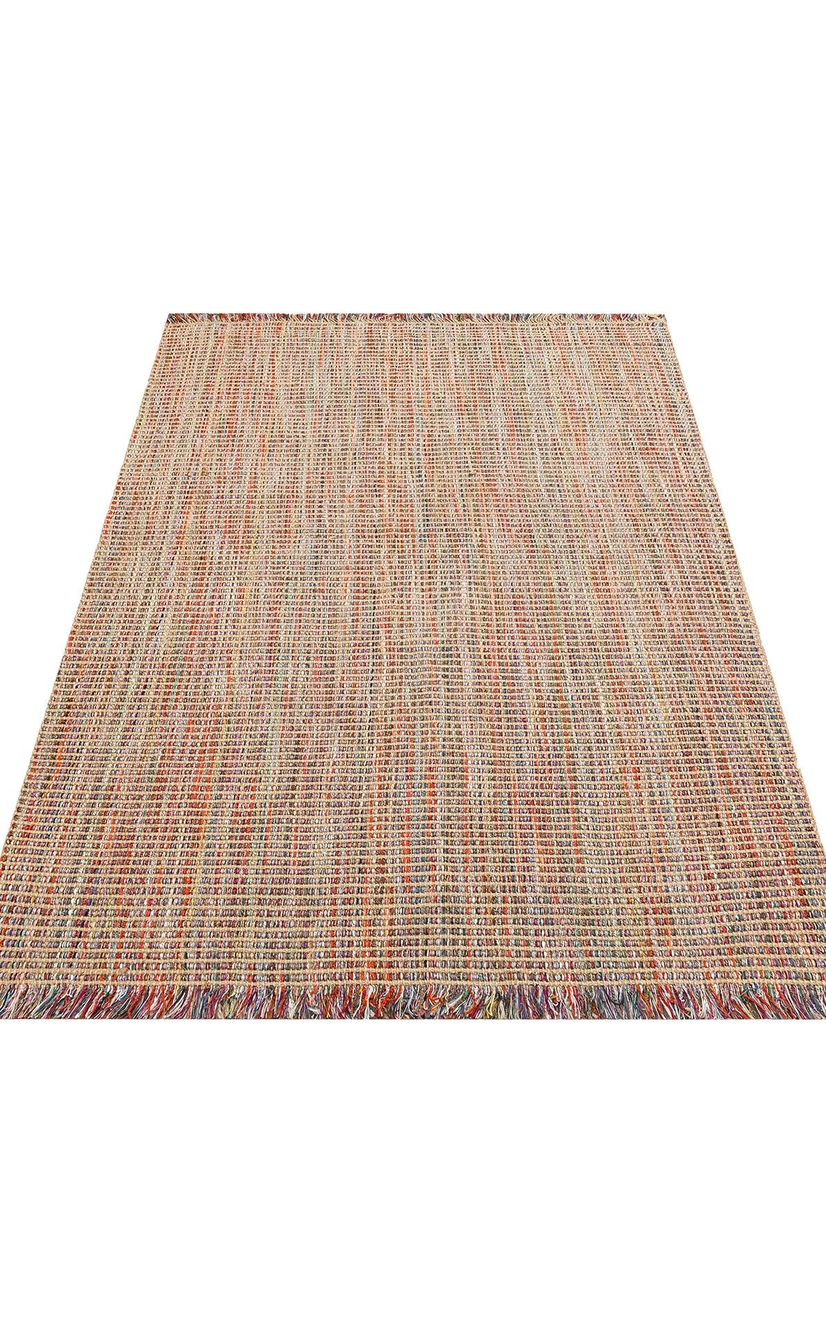 Jüt ve Polyester ile Üretilen Çift Taraflı Modern Kilim