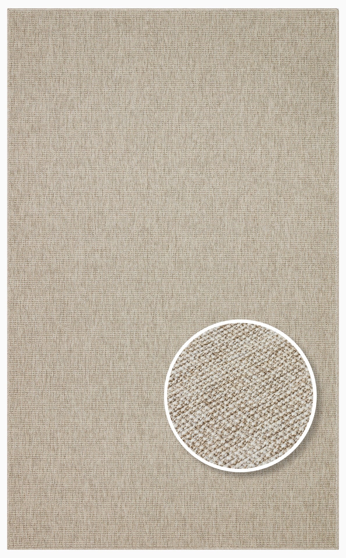 VENTURA 2703  L. BEIGE SİSAL İç ve Dış Mekan Kullanımına Uygun Hav Vermeyen Kolay Temizlenebilir Sisal Görünümlü Halı
