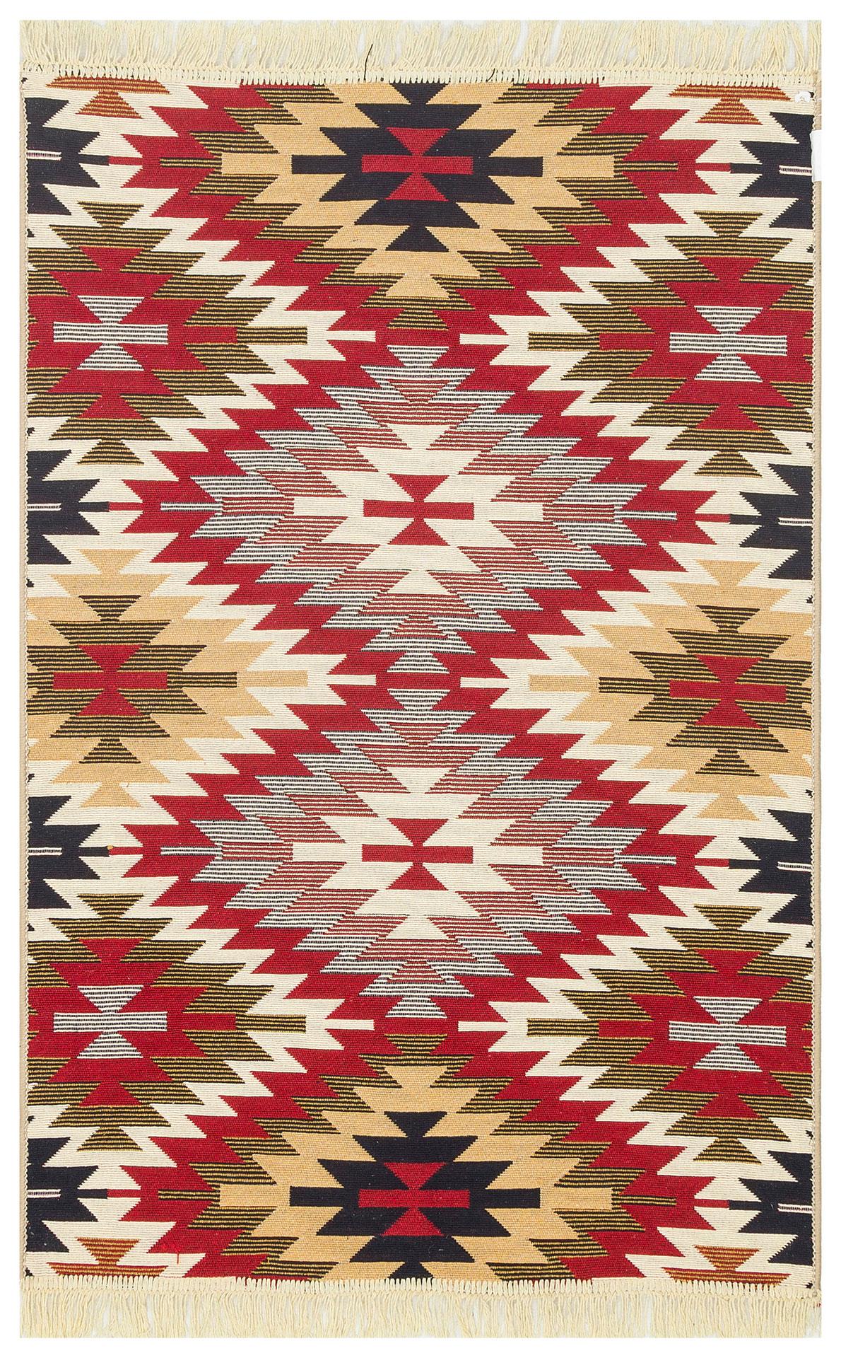 Yıkanabilir Çift Taraflı Modern Desenli Dokuma Kilim