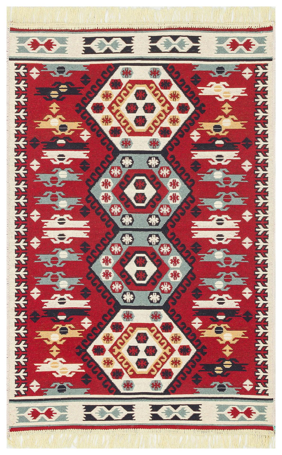 Yıkanabilir Çift Taraflı Modern Desenli Dokuma Kilim