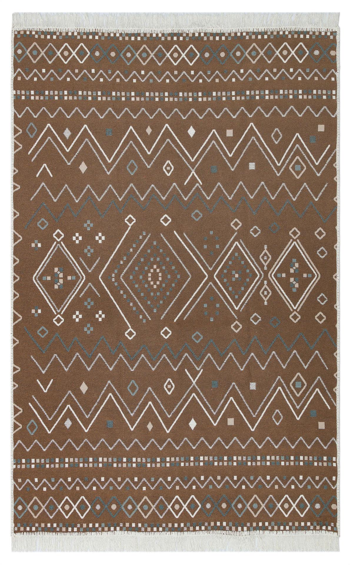 Yıkanabilir Çift Taraflı Modern Desenli Dokuma Kilim