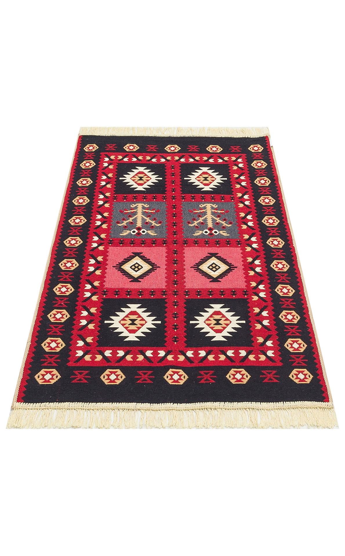 Yıkanabilir Çift Taraflı Modern Desenli Dokuma Kilim