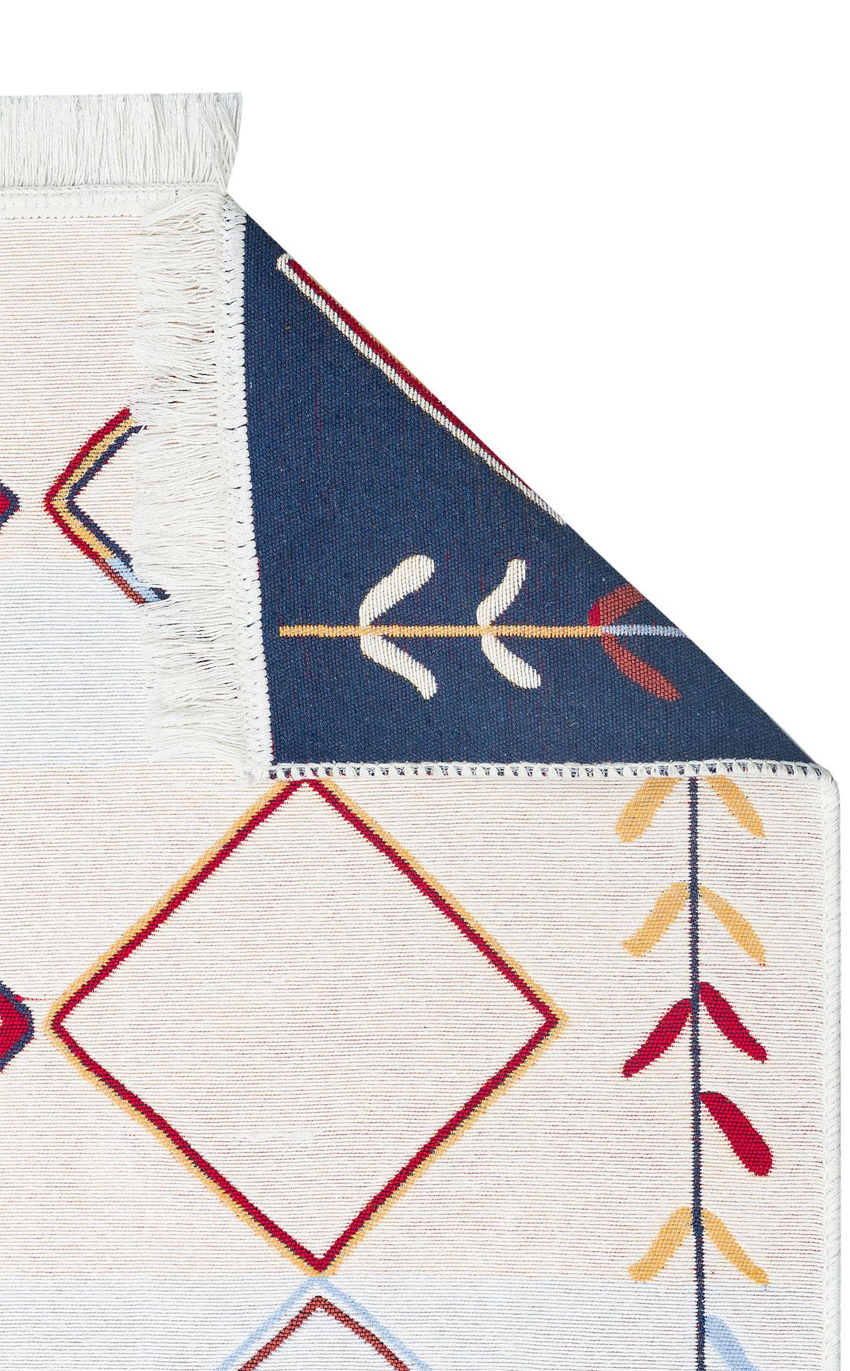 Yıkanabilir Çift Taraflı Modern Desenli Dokuma Kilim