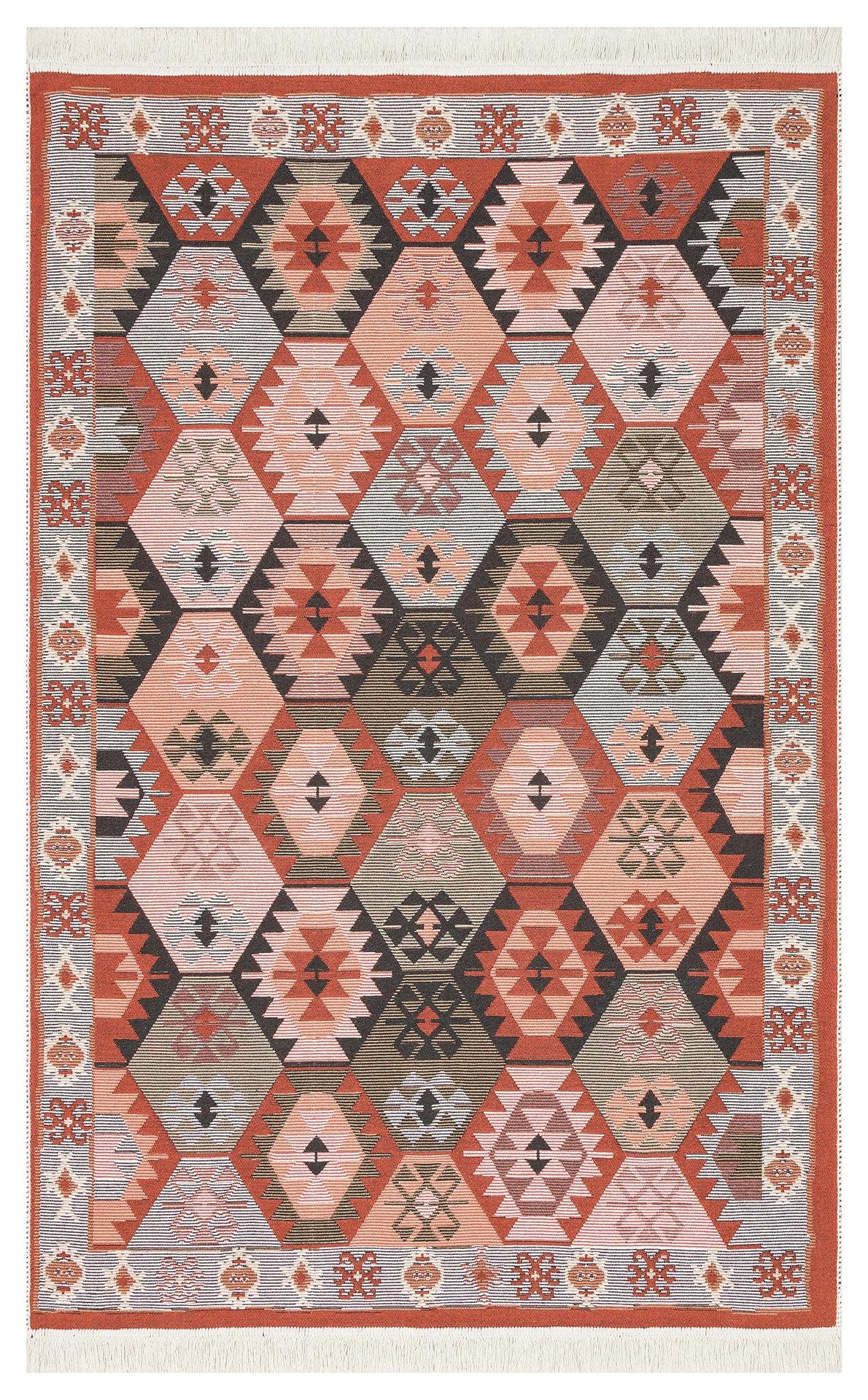 Yıkanabilir Çift Taraflı Modern Desenli Dokuma Kilim