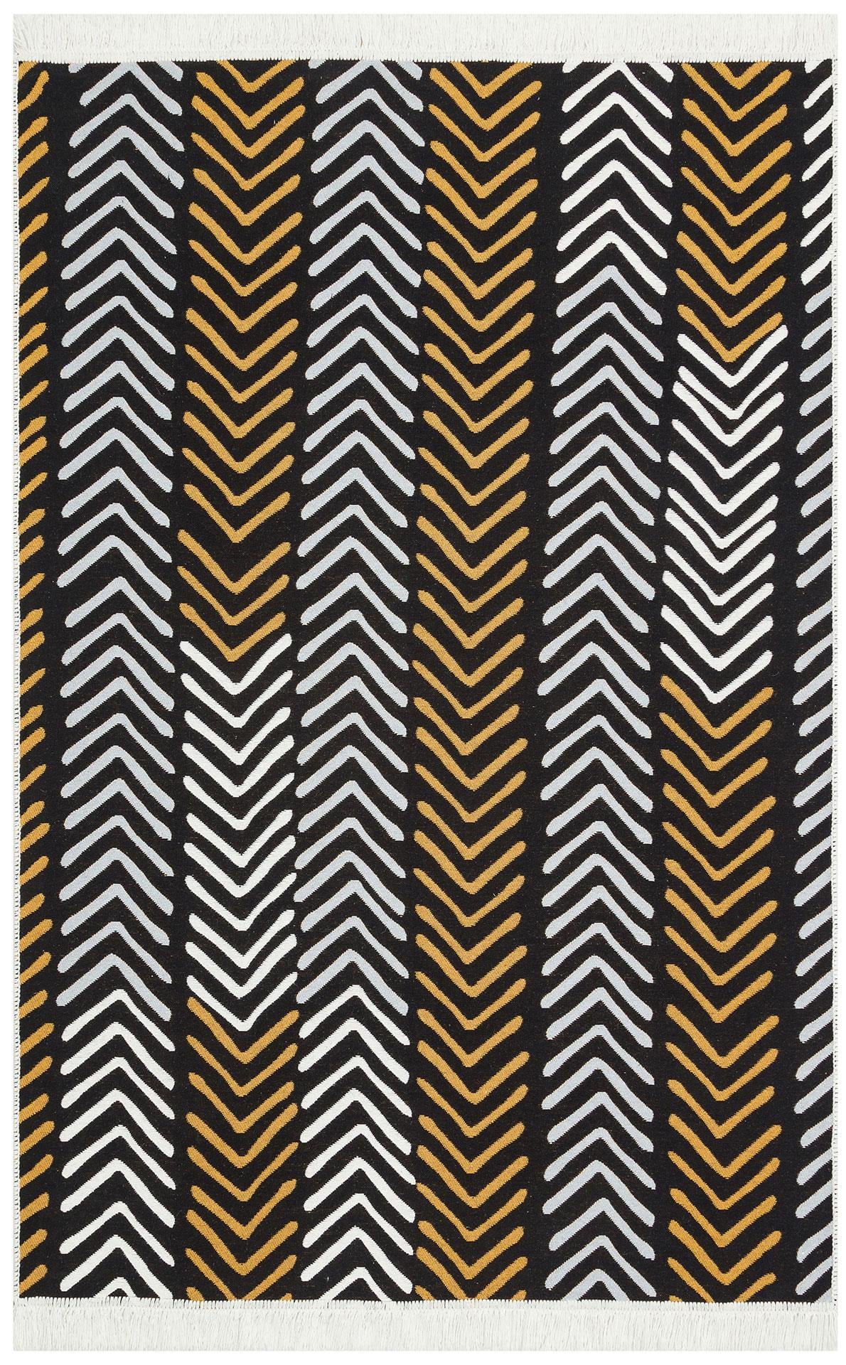 Yıkanabilir Çift Taraflı Modern Desenli Dokuma Kilim