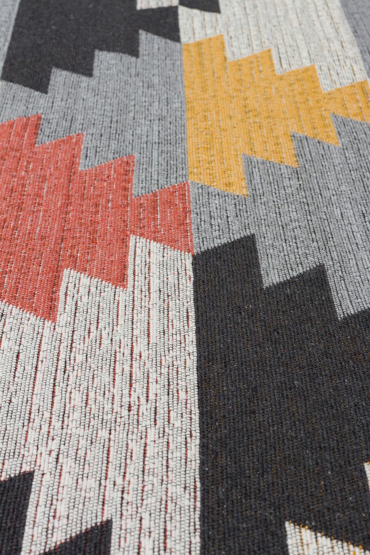 Yıkanabilir Çift Taraflı Modern Desenli Dokuma Kilim