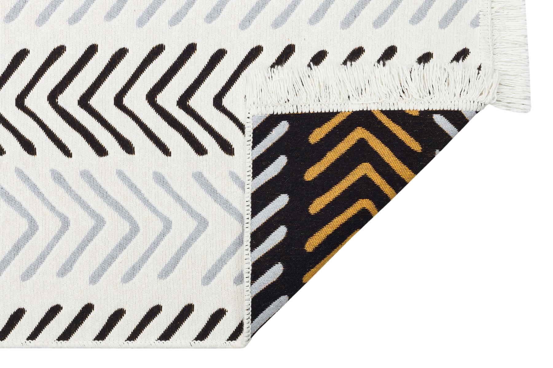 Yıkanabilir Çift Taraflı Modern Desenli Dokuma Kilim