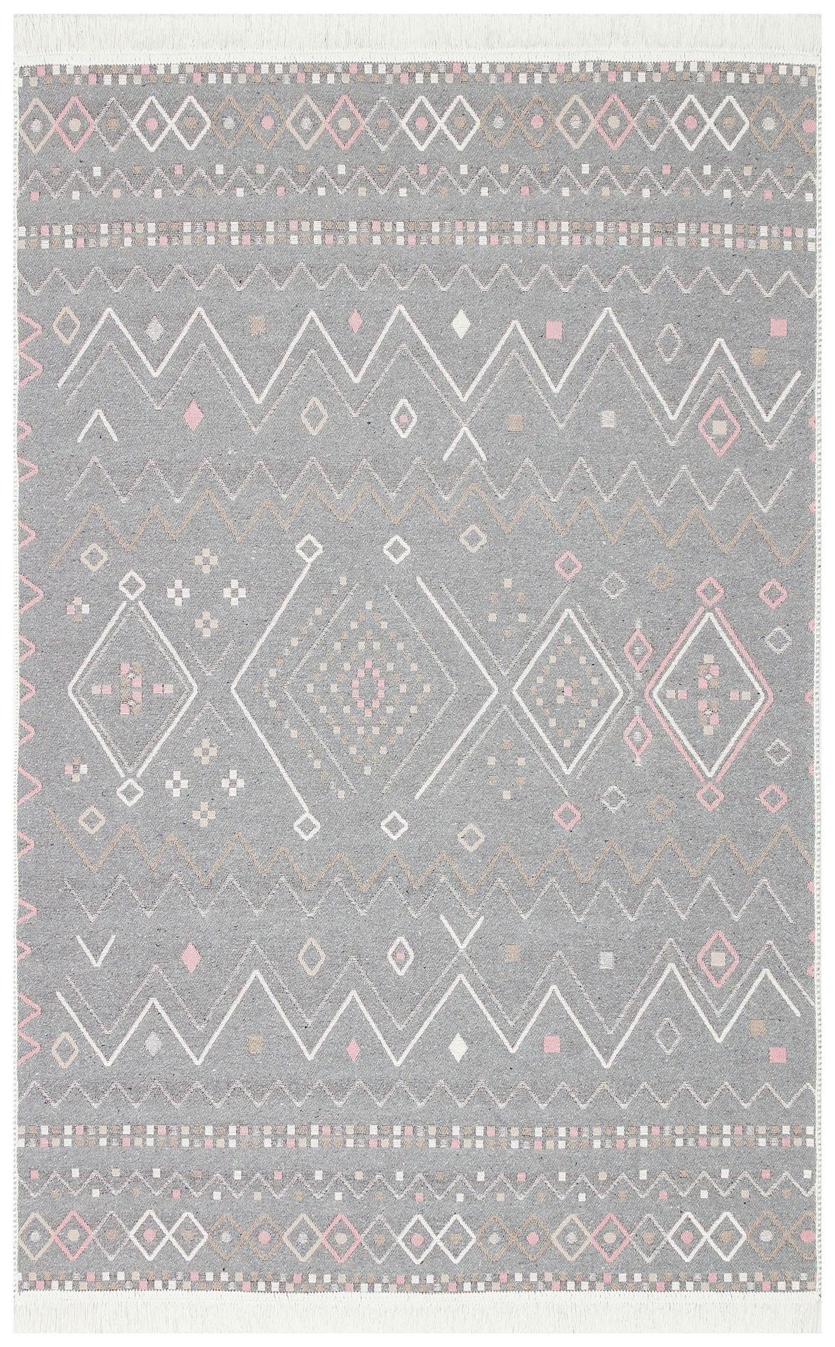Yıkanabilir Çift Taraflı Modern Desenli Dokuma Kilim