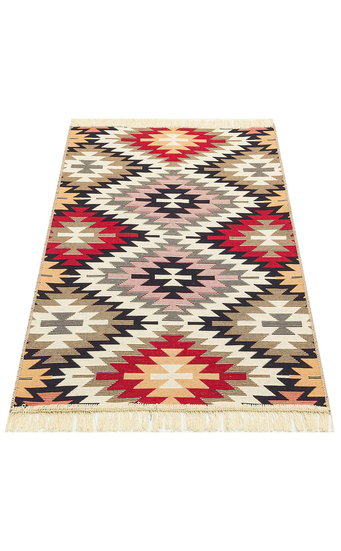 Yıkanabilir Çift Taraflı Modern Desenli Dokuma Kilim