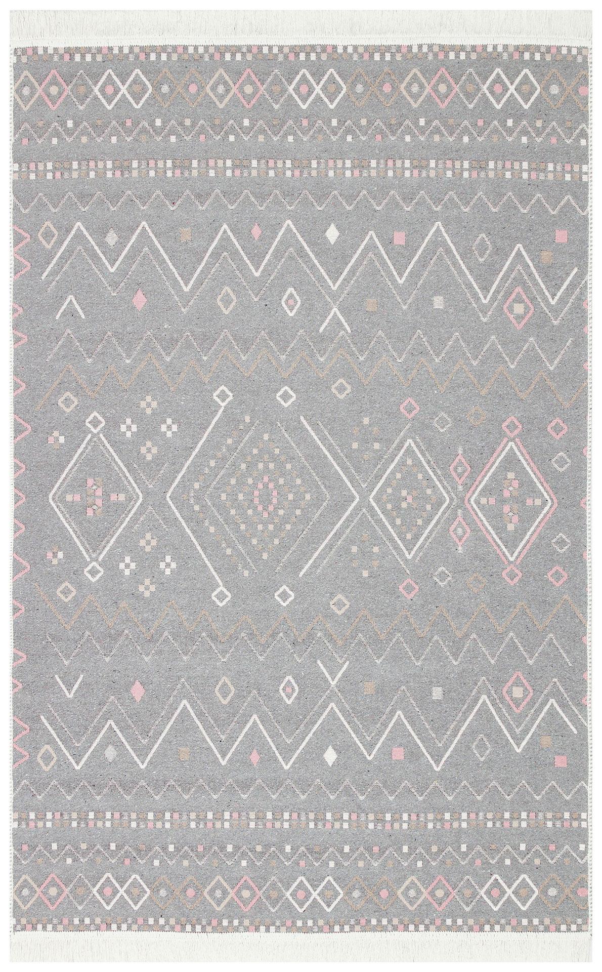 Yıkanabilir Çift Taraflı Modern Desenli Dokuma Kilim