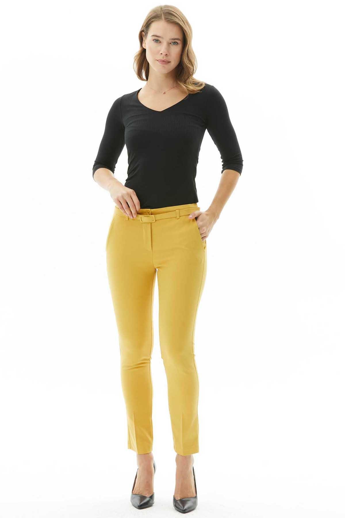 Beli Kemerli Dar Paça Pantolon  /  HARDAL