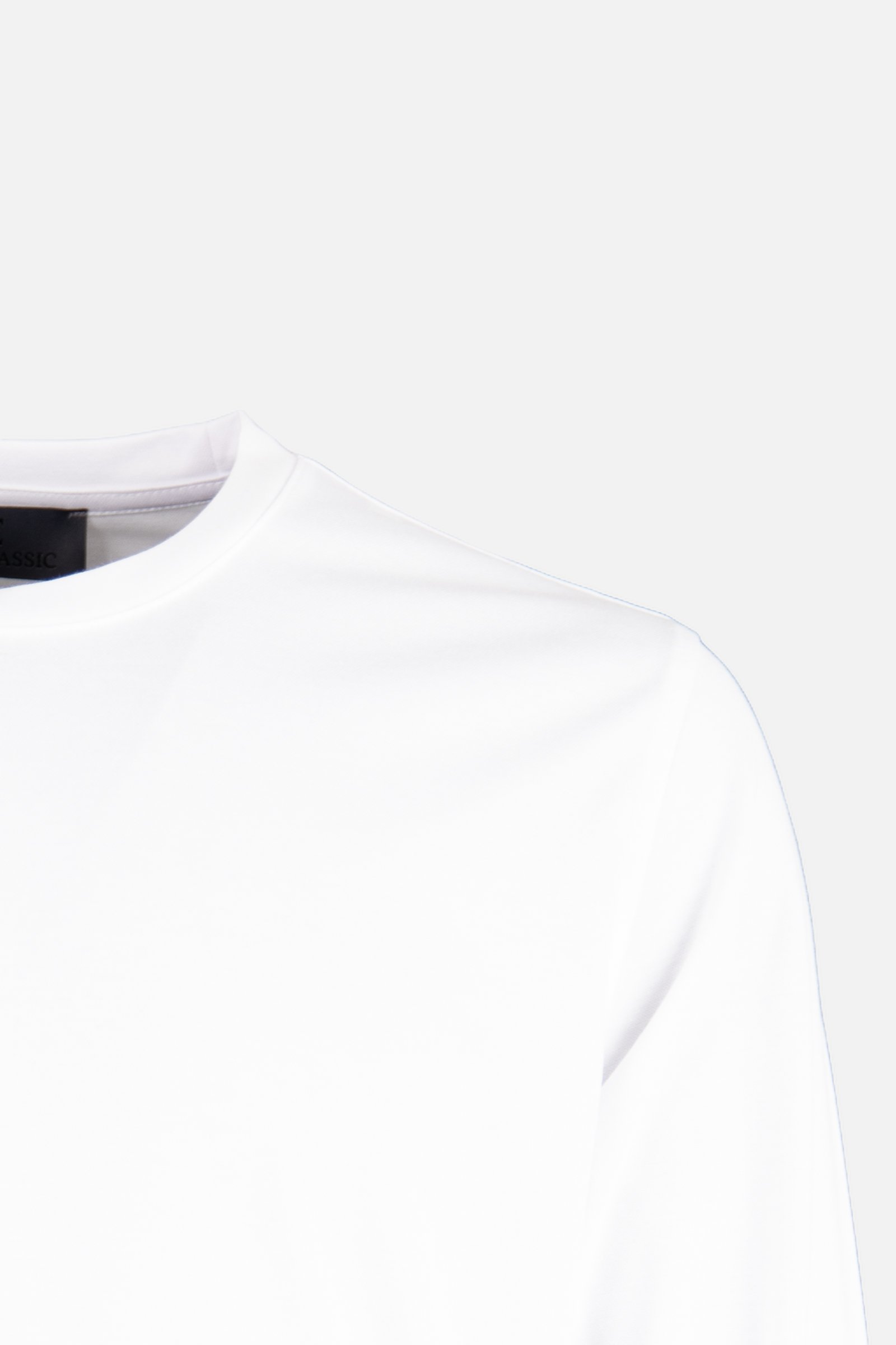 Bisiklet Yaka Sweatshirt Beyaz