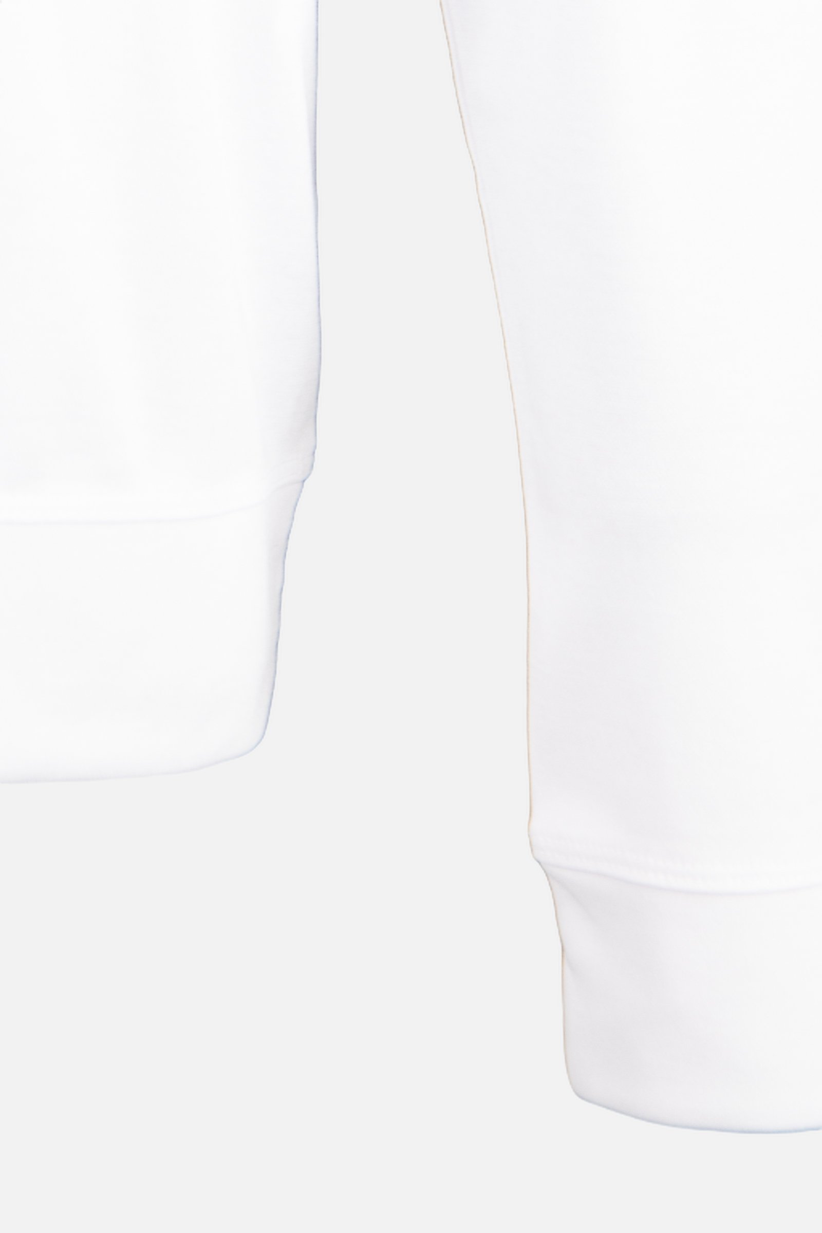 Bisiklet Yaka Sweatshirt Beyaz